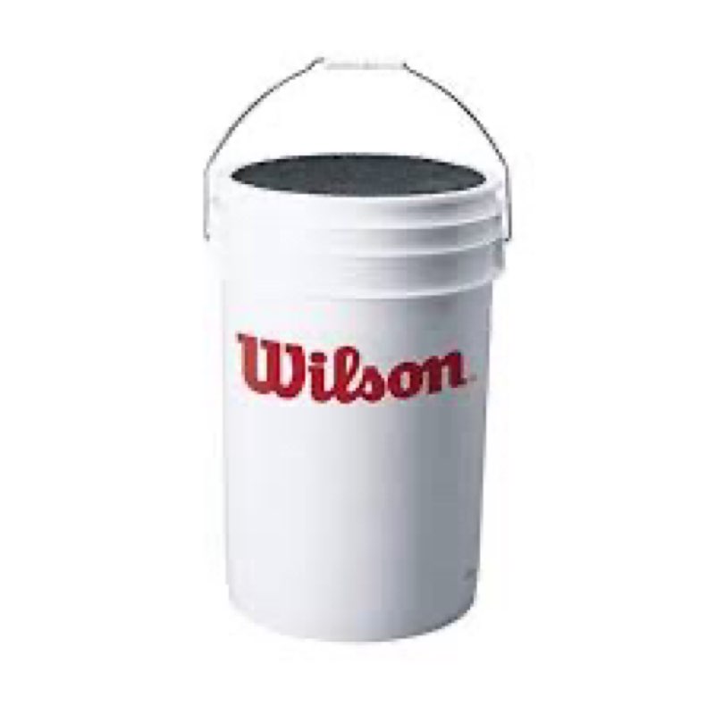 Wilson Sporting Goods Ball Bucket with Lid, White