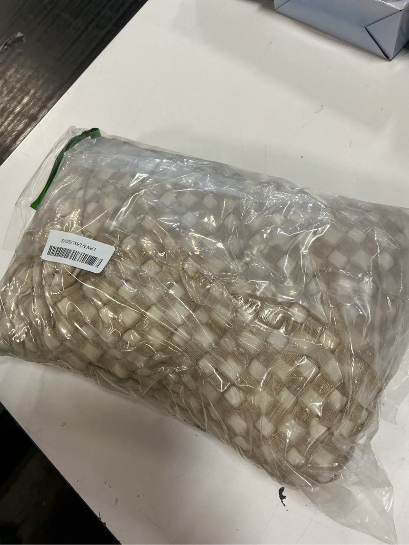 Condition photo showing New/Like New for bedsure cooling cotton waffle weave throw blanket - lightweight breathable blanket of rayon derived from bamboo for hot sleepers, luxury throws for bed, couch and sofa, light brown, 50x70 inches 03 - light brown throw xl (50" x 70")