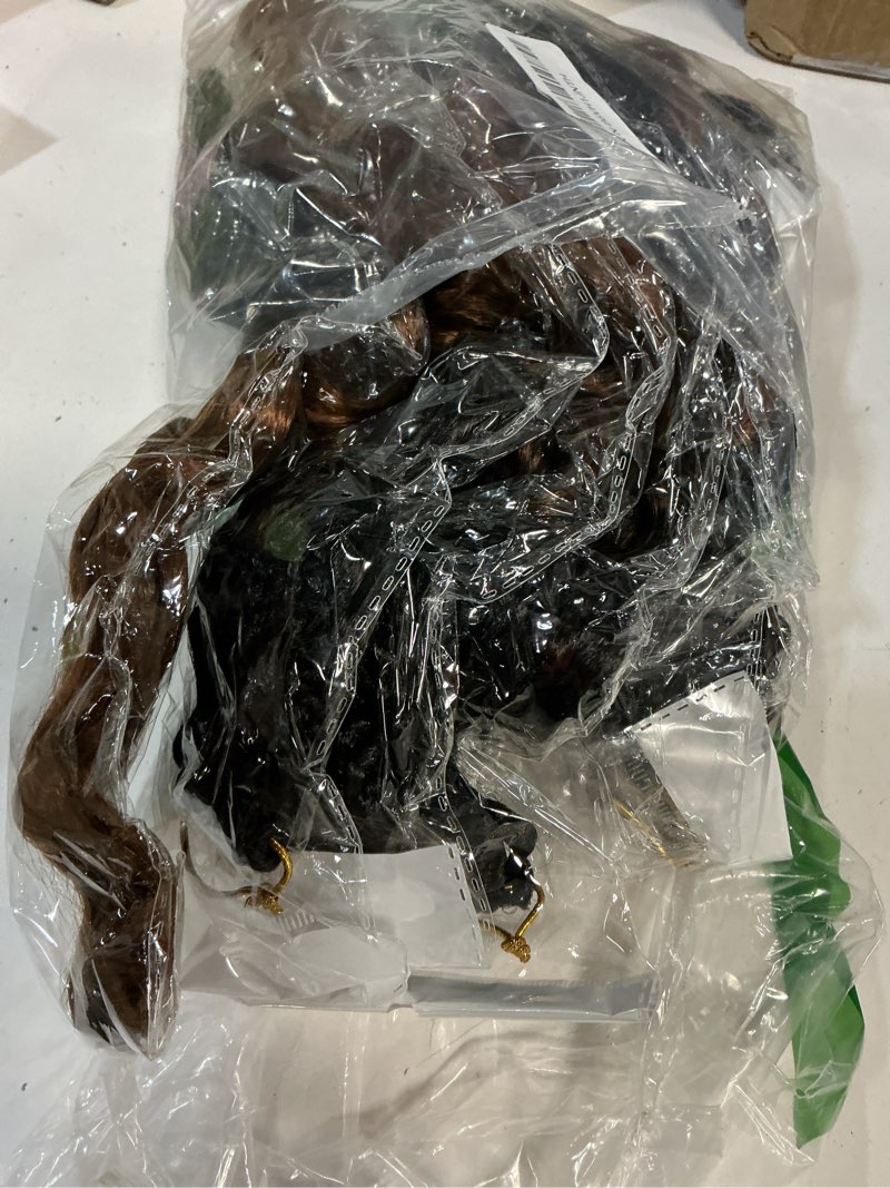 Condition photo showing Good Condition for leeven 14 inch 8 packs curly crochet hair pre looped boho ocean wave crochet hair black to brown 2 tone short ocean braids pre twisted synthetic deep wavy crochet hair for women #1b/30 14 inch (pack of 8)