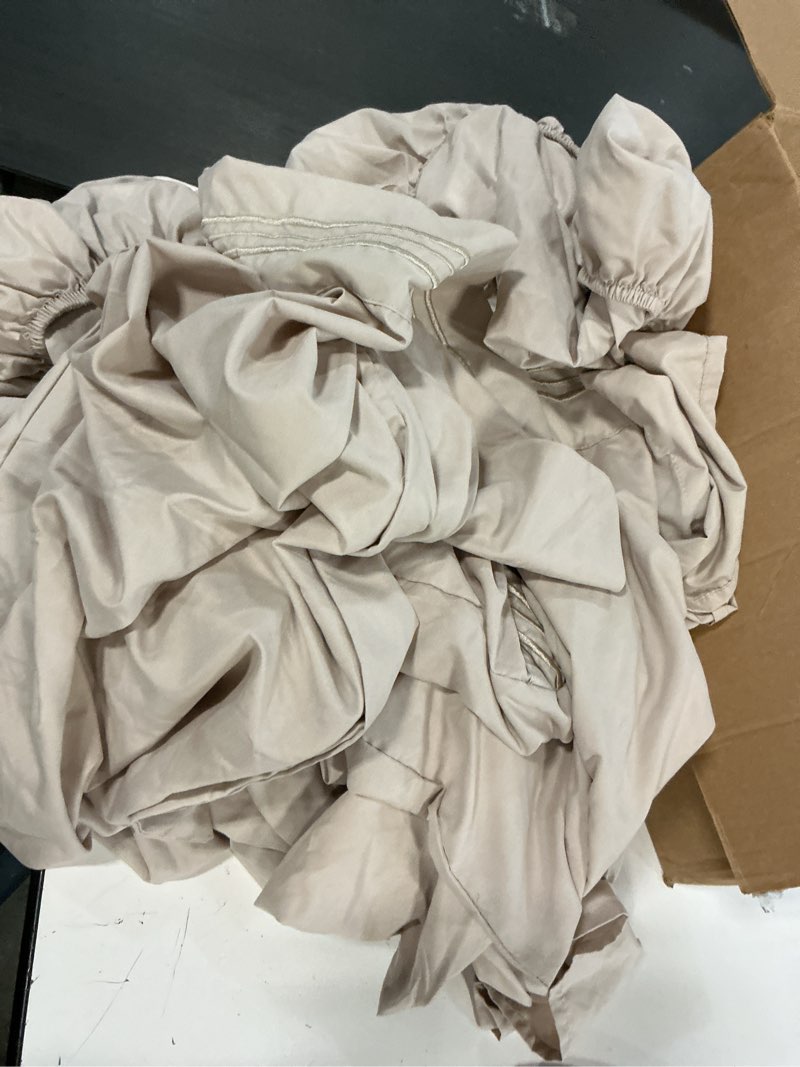 Condition photo showing As Is for Utopia Bedding Queen Sheets - 4 Piece Bedding - Brushed Microfiber - Shrinkage and Fade Resistant - Easy Care (Queen Beige) Beige Queen