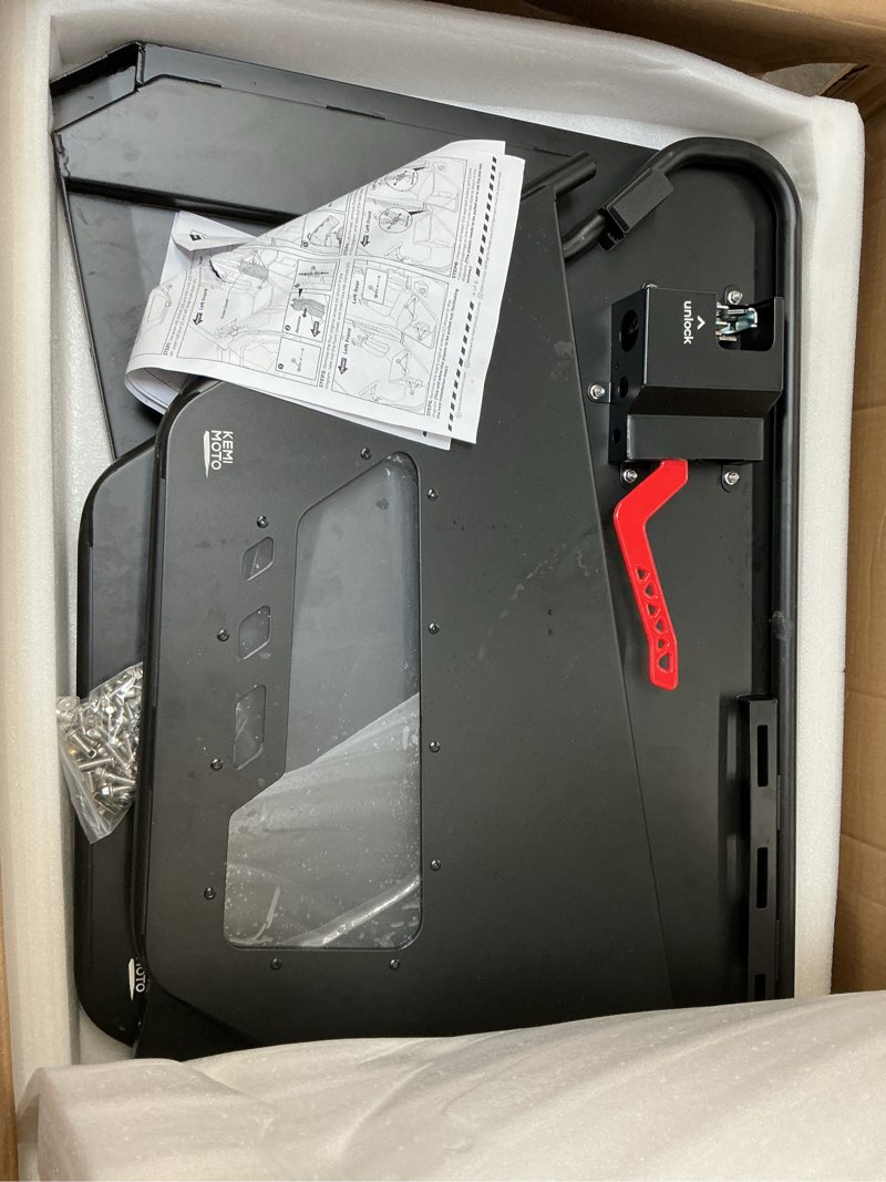 Condition photo showing As Is for kemimoto 4pcs aluminum half door with pc window to widen perspective compatible with cfmoto uforce 1000xl, door panels 1000 xl accessories