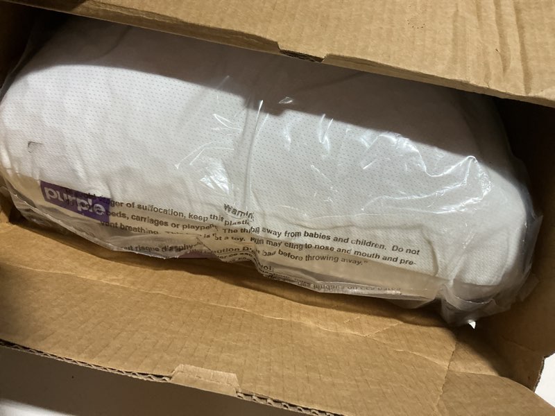 Condition photo showing Good Condition for Purple Harmony Pillow – Talalay Latex Foam Cooling Pillow for Combo or Side Sleepers, 360º Hex GelFlex Grid for No-Pressure Support and Luxurious Weightless Feel - Standard, Medium Feel, Med Height