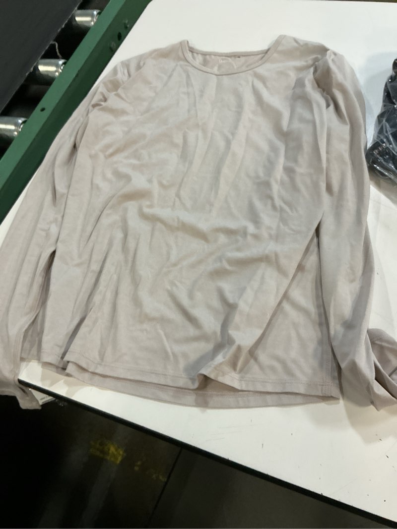 Condition photo showing Good Condition for quince flowknit breeze long sleeve top, s, heather granite grey