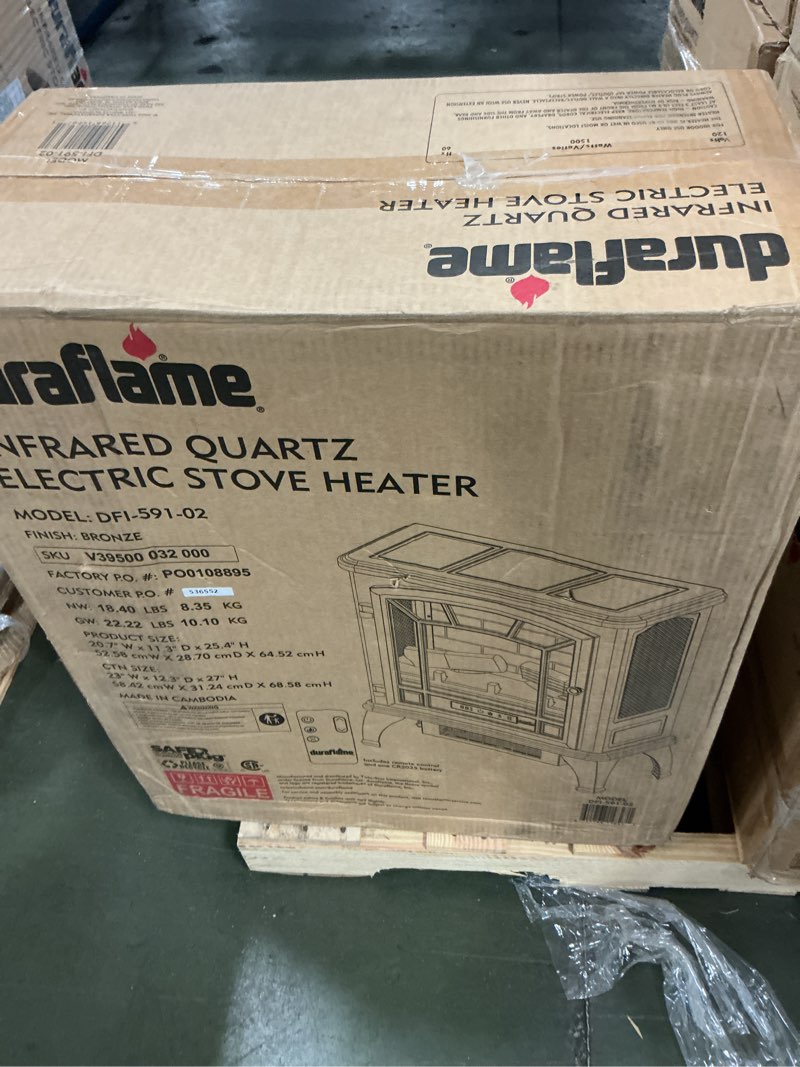 Condition photo showing New/Like New for duraflame Infrared Quartz Electric Stove Heater - DFI-591-02 - Bronze