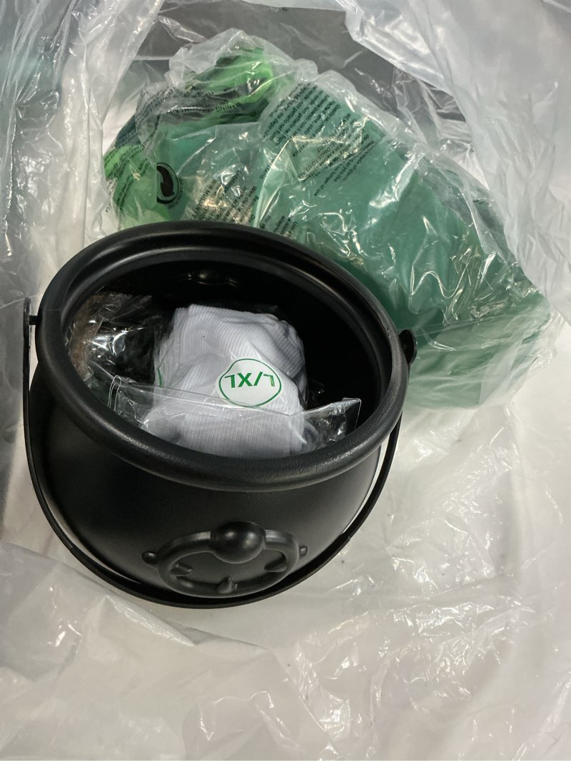 Condition photo showing As Is for somsoc 10 pieces men's st patrick's day costume with shamrock accessories clover glasses top hat for adult irish party large