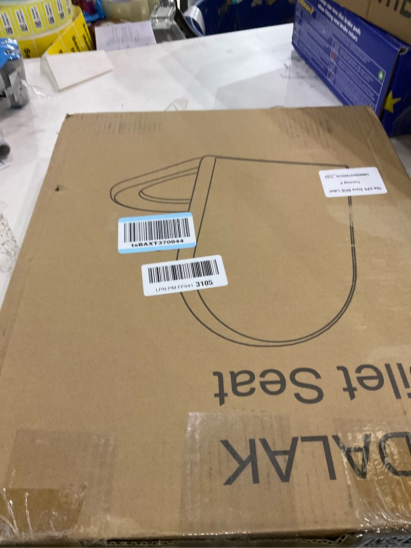 Condition photo showing New/Like New for SADALAK D/U Shape Toilet Seat,Soft Close and Quick-Release for Easy Cleaning Toilet Seats Cover,Stable Hinge Design to prevent shifting -White Elongated Toilet Lid MTG16