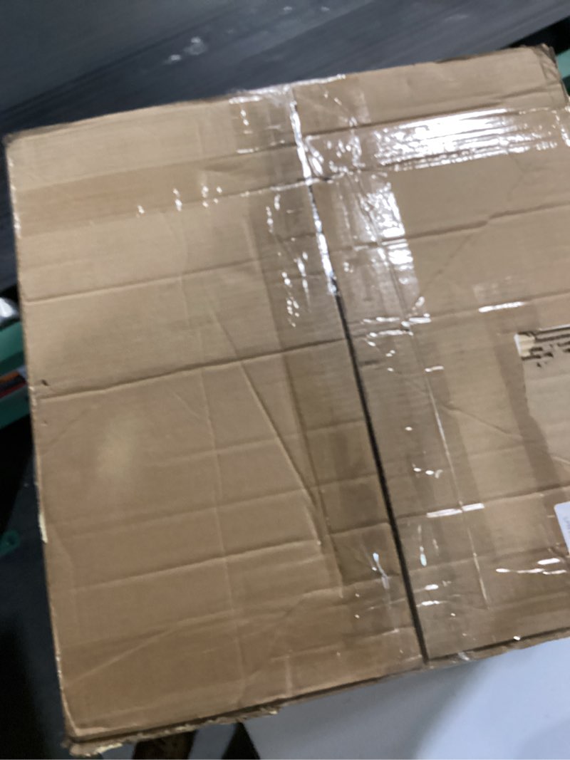 Condition photo showing New/Like New for Low Profile Ceiling Fan with Light, 19.6in RGB-LED Dimmable Enclosed Ceiling Fans with APP Control, 6 Speeds Bladeless Flush Mount Enclosed Ceiling Fan for Bedroom Kids Room Party(Black)