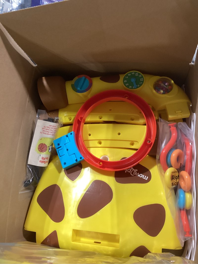 Condition photo showing Good Condition for move2play, giraffe basketball hoop & soccer goal activity center | 30+ sounds & songs + 5 lights | 1 2 3 year old birthday gift for boys and girls | toy for baby & toddlers (yellow) giraffe - yellow