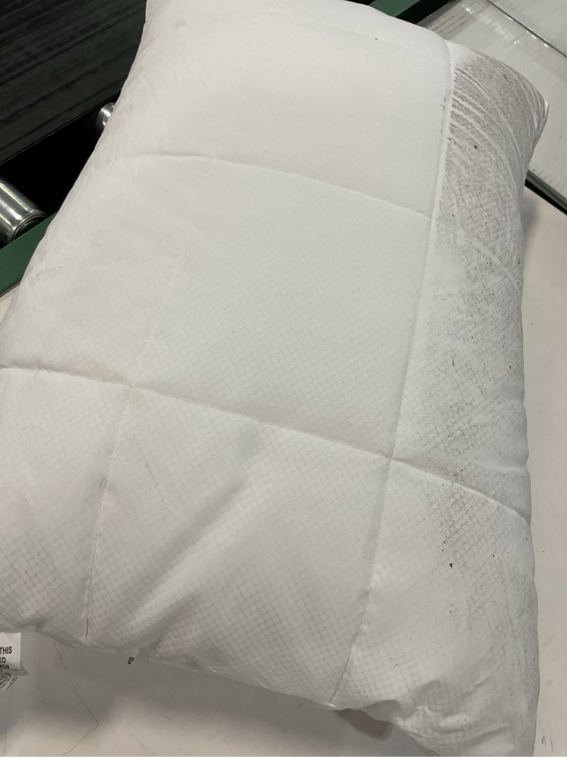 Condition photo showing As Is for Nuzzle Bed Pillow for Sleeping - Ultra Soft Cooling Pillow with 2 Adjustable Inner Layers for Comforting Support, Washable Luxury Queen Size Pillows - Perfect for Side, Back, and Stomach Sleepers