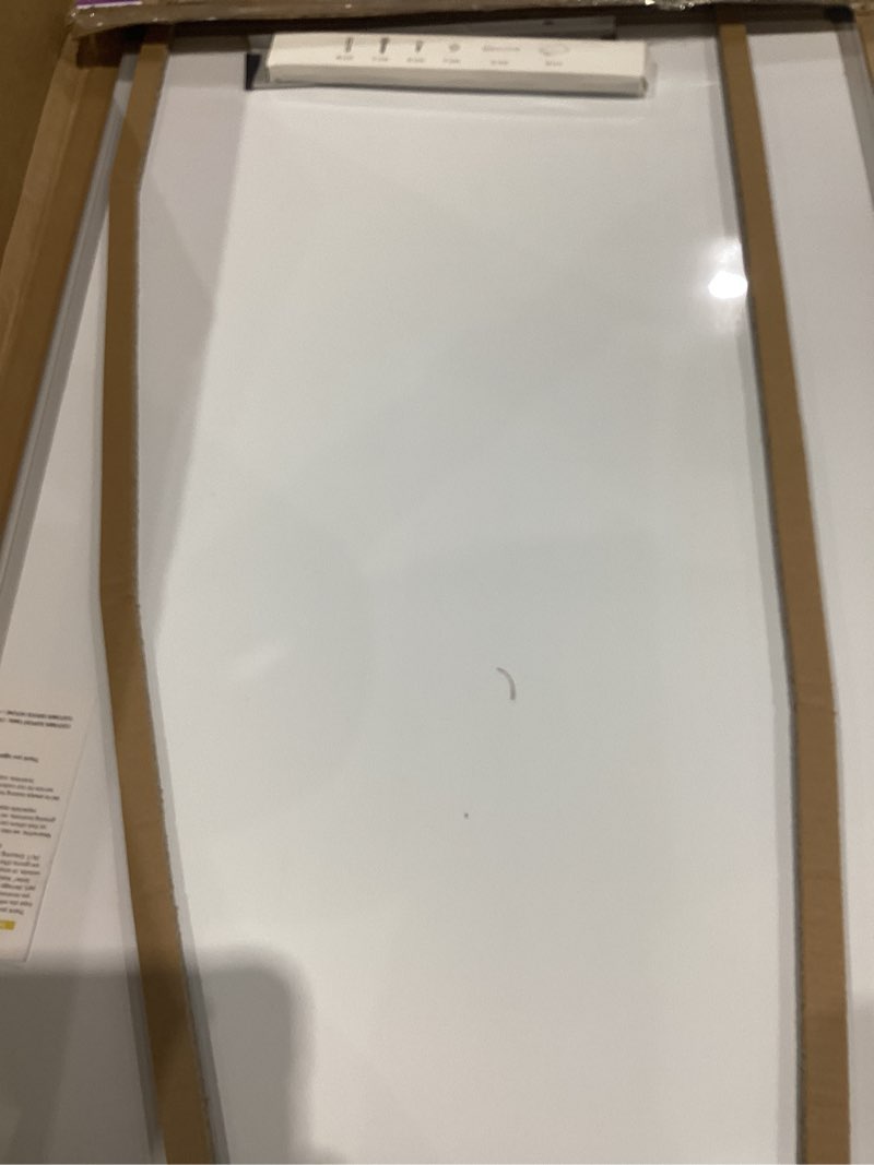 Condition photo showing Good Condition for vusign magnetic white board kit for wall 36" x 24", 1 dry eraser & 2 multicolor markers & 4 magnetic pins, sliver reinforced aluminum frame for home, school, office