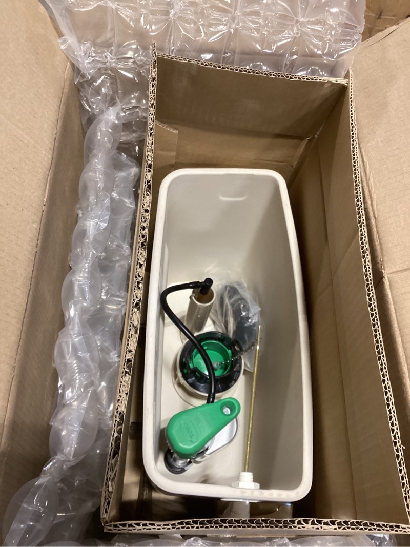 Condition photo showing As Is for TOTO Drake Two-Piece Elongated 1.6 GPF Universal Height TORNADO FLUSH Toilet with CEFIONTECT, Cotton White - CST776CSFG#01