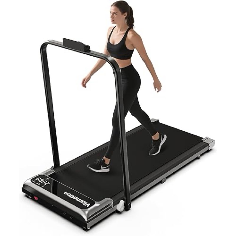 Viamotion Walking Pad with Handle Bar, Treadmills for Home and Office,2.5HP Under Desk Treadmills 