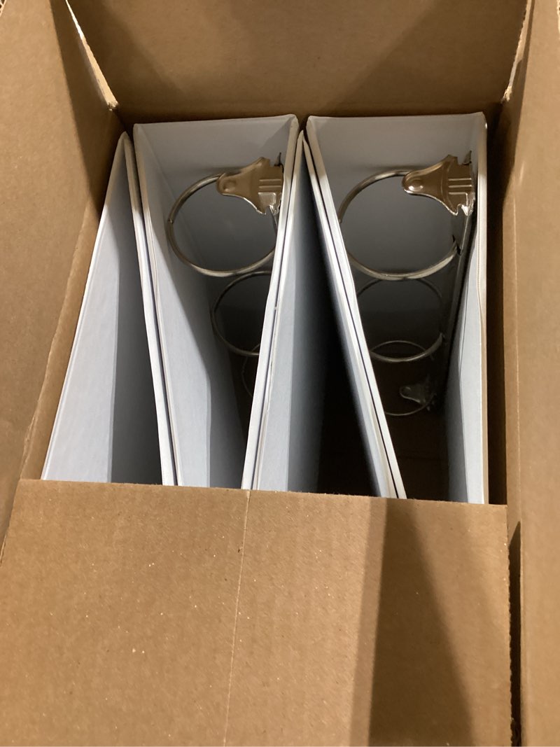 Condition photo showing Good Condition for Cardinal Economy 3 Ring Binder, 3 Inch, Presentation View, White, Holds 625 Sheets, Nonstick, PVC Free, 4 Pack of Binders (00430)