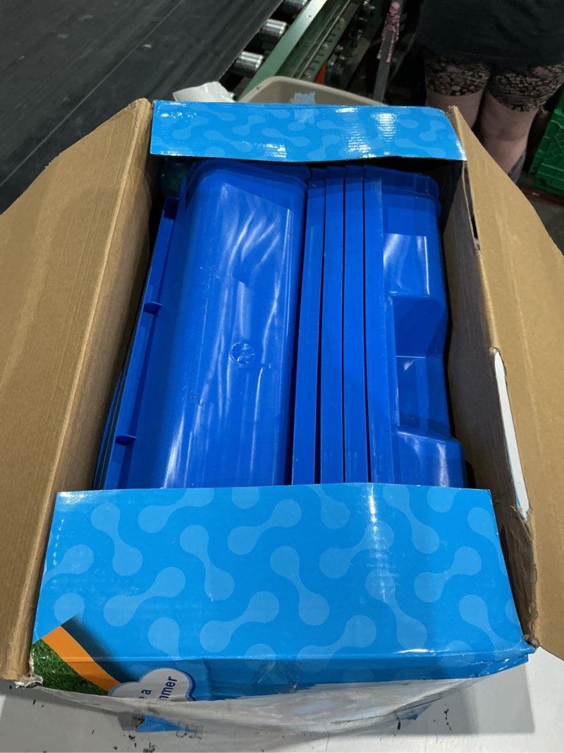 Condition photo showing As Is for vatos 2-tier water table for toddlers in summer,100pcs diy waterways playset with pump for outside yard,beach,poolside activity sensory play table addition for kids boys girls age 3 4 5 6 year old