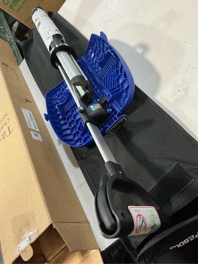 Condition photo showing Good Condition for step2gold ta-da chair series 2- portable walking stick, cane with seat, foldable chair, hiking stick, for camping, hiking, lightweight aluminum, easy carry, anti-slip l (36.2") blue