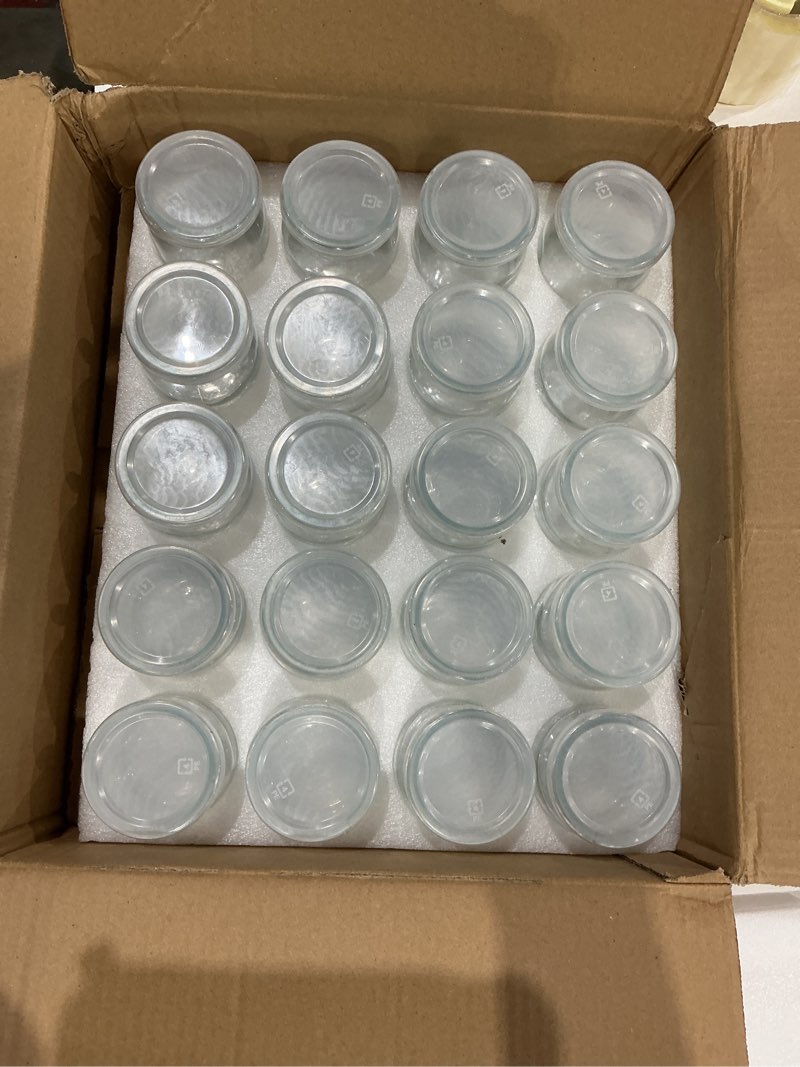 Condition photo showing Good Condition for thymart 5.3oz / 7 oz mini glass jar with lid for pudding, yogurt, caviar, herb, jelly, jams, honey, spices - dishwaresafe - pack-of-20pcs (5.3, circular, 8, mgjs5-7)