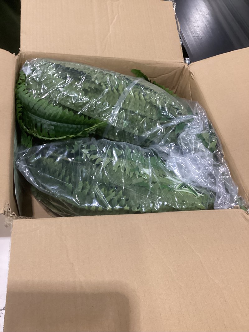 Condition photo showing Good Condition for dkaltm artificial boston fern bush- set of 2 large artificial ferns for outdoors, 45inch large faux ferns, suitable for office & living room decor, 55branches for each bouquet