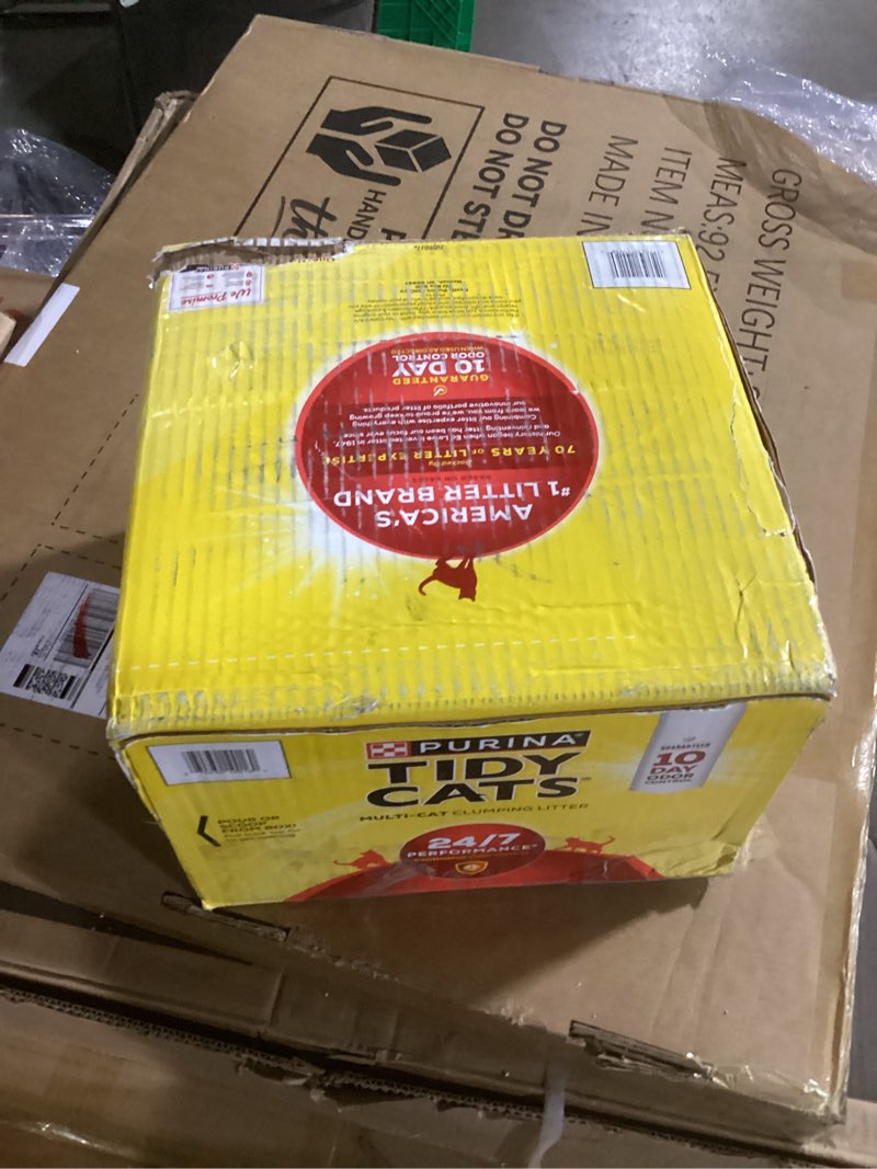 Condition photo showing As Is for Purina Tidy Cats Clumping Cat Litter, 24/7 Performance Multi Cat Litter - 38 lb. Box 38 Pound (Pack of 1)