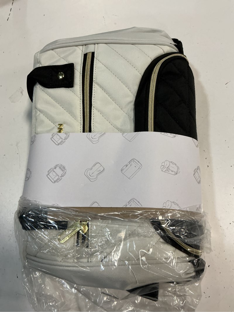 Condition photo showing Good Condition for vankean laptop backpack for women fashion computer work bag, large capacity waterproof backpack, college daypack business travel, beige/black, 15.6 inch beige/black 15.6 inch
