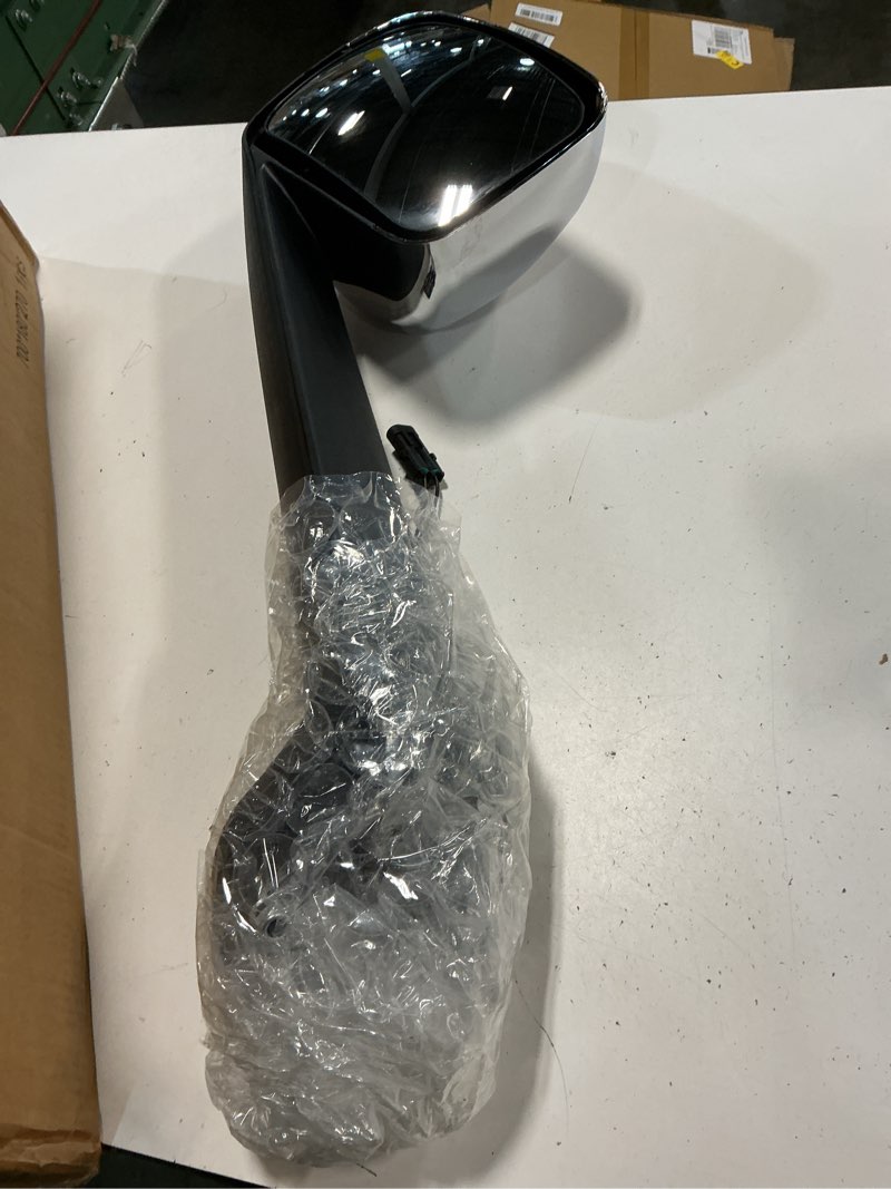 Condition photo showing Good Condition for highto hood mirror fit for truck freightliner cascadia 2018-2021, assembly driver side chrome with heater, hood mirror for cascadia.left side.
