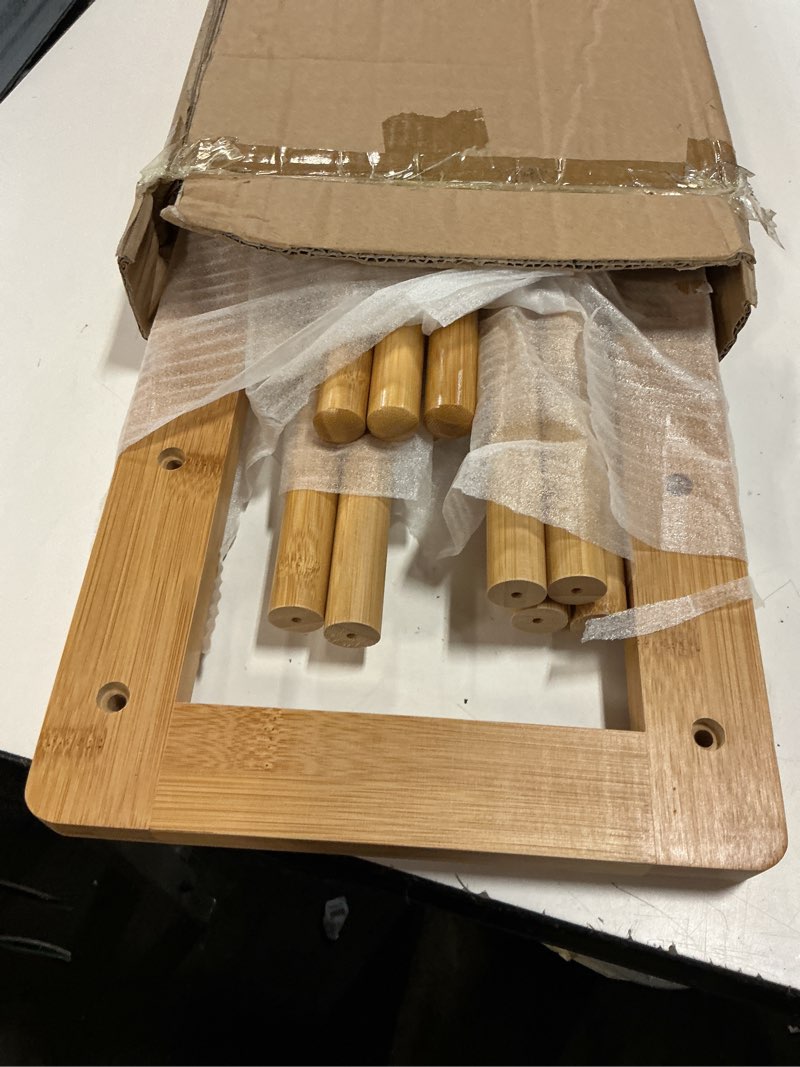 Condition photo showing Good Condition for 6-pair bamboo boots storage rack, stand-alone shoe rack organizer, natural