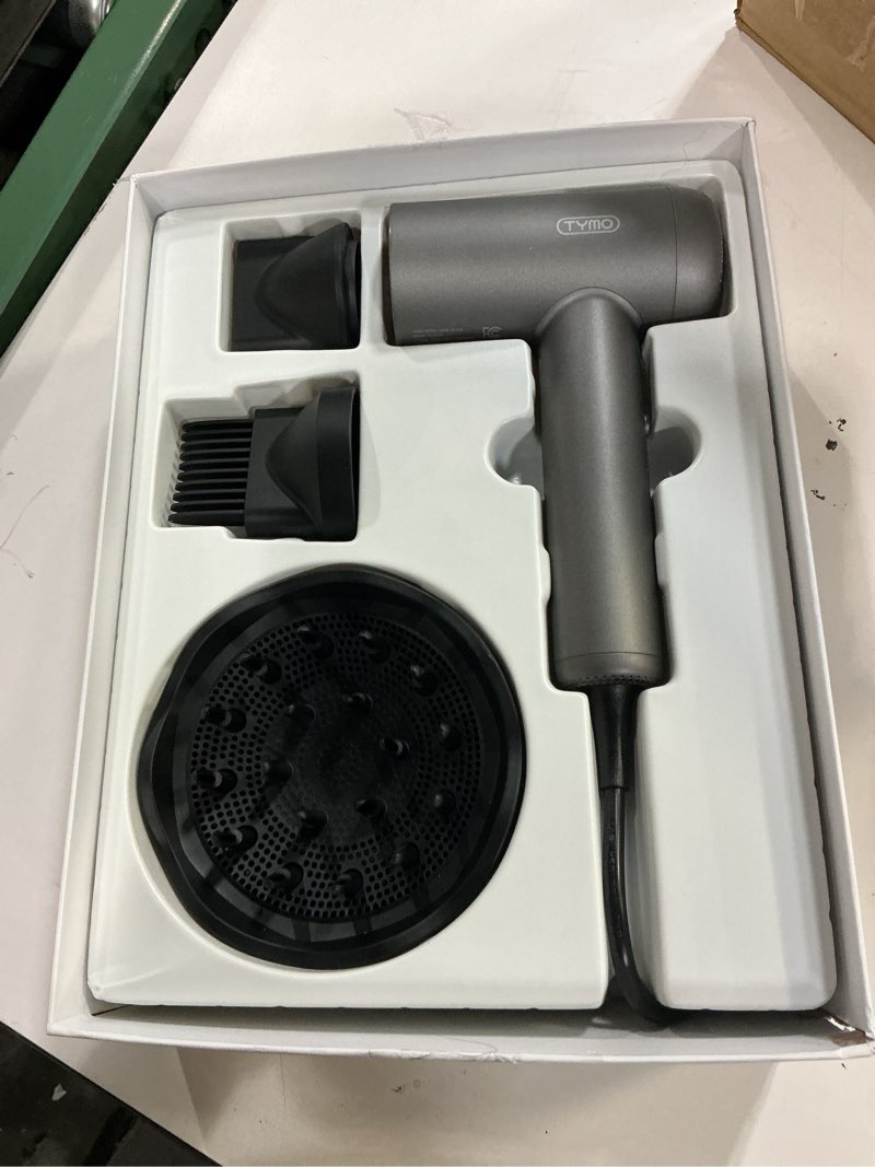 Condition photo showing Good Condition for tymo hair dryer with diffuser, high-speed ionic blow dryer with comb, fast drying & zero damage, low-noise hairdryer, 3 speeds & 4 temps with cool-shot for professional styling at home salon travel