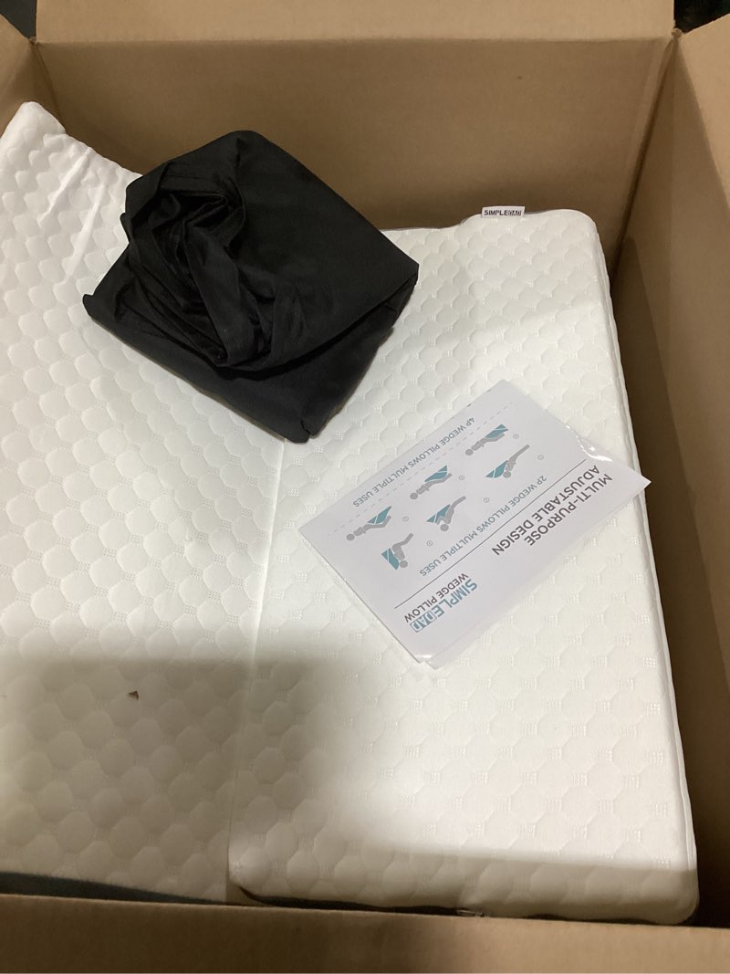 Condition photo showing As Is for 6PCS Orthopedic Bed Wedge Pillow Set with Whole Memory Foam Waist Pillow, Bed Wedge Pillows for Sleeping/Back Pain Relief, Adjustable Leg Elevation Pillows for After Surgery, Swelling, Circulation