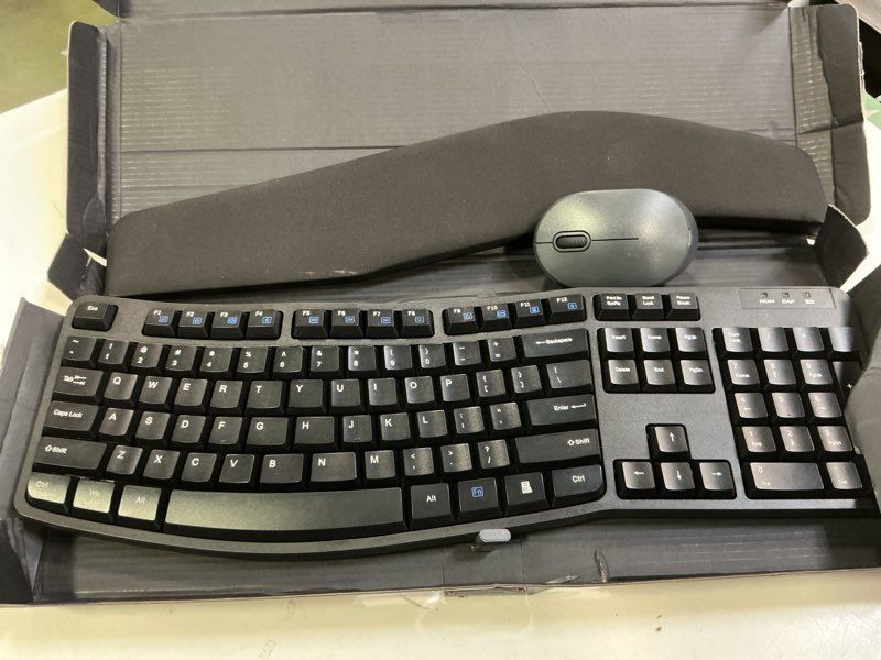 Condition photo showing Good Condition for Wireless Mouse and Keyboard Combo, Silent Full-Size Computer Keyboard with Calculator Button, 2400 DPI Mouse, Quiet Click, Slim Cordless USB Set for Laptop PC Windows Mac - Space Grey KM426-Gray