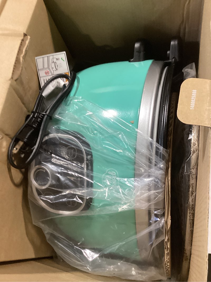 Condition photo showing Good Condition for GreenLife 6QT Ceramic Slow Cooker, PFAS-Free, Programmable, Removable Healthy Nonstick Pot for Family Meals, Sear on Stovetop, Keep Warm, Digital Timer, Dishwasher Safe Crock, Turquoise 6 Quarts Turquoise
