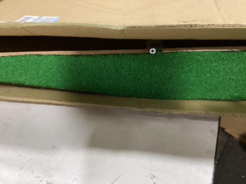 Condition photo showing As Is for zivplay portable pitching mound for baseball pitchers mound with pitching rubber anti-fade synthetic turf anti-slip base backyard practice mound for youth & adult pitchers 30 in length 4 in height