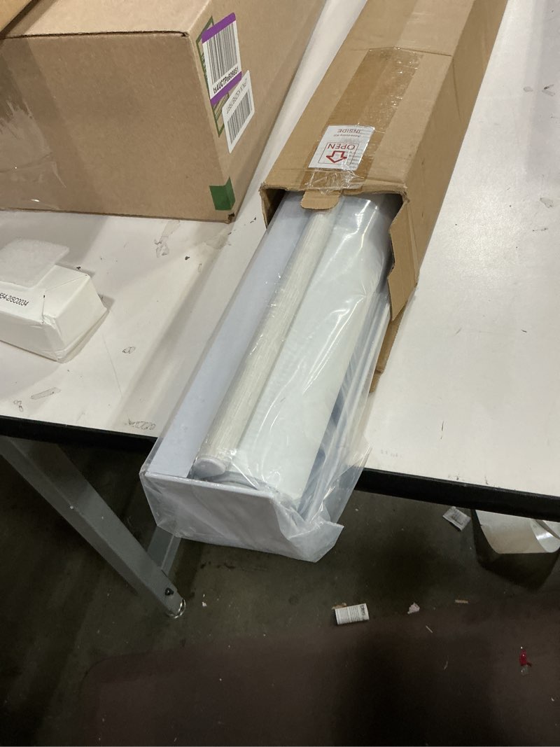 Condition photo showing Good Condition for Joydeco Natural Woven Roller Shades for Indoor Windows, Cordless Blackout Blinds with Curved Valance, Thermal Insulated UV Protection Privacy Window Shades for Home and Office (Cream,34" W x 72" H) Cream White 34"W x 72"H