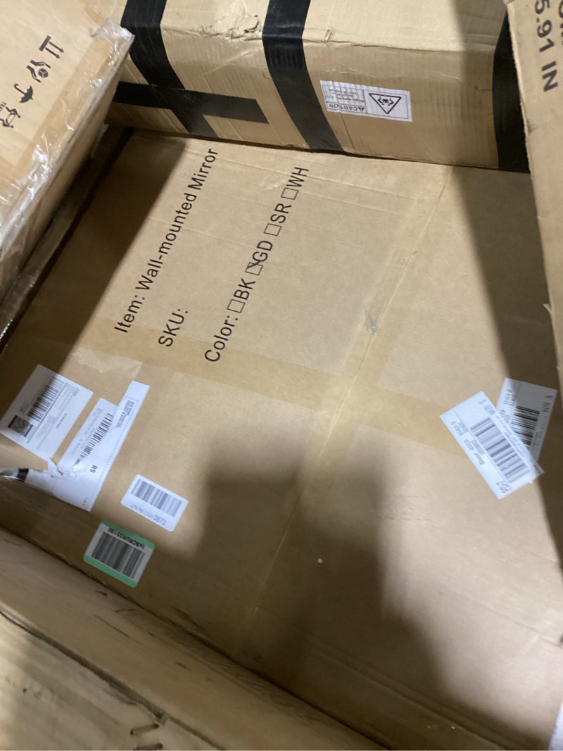 harritpure 36"x48" arched bathroom mirror - gold wall mounted vanity mirror aluminum alloy frame lar