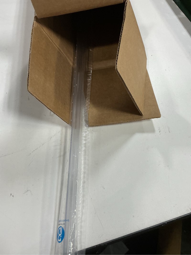 Condition photo showing As Is for premium frameless shower door bottom seal strip for glass doors - shower door seal sweep (1/4”x 39”, clear vinyl)
