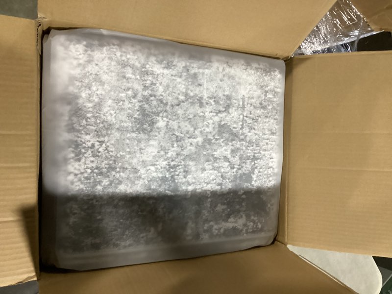 Condition photo showing Good Condition for WITSHOCK 8x10 Area Rugs for Living Room : Machine Washable - Non Slip Modern Abstract Rug for Bedroom Under Dining - Stain Resistant for Household - Pet Owners (Grey) 8' x 10' (Rectangular) Gray/White