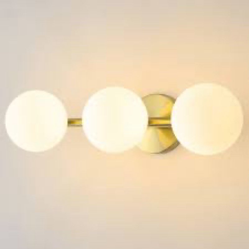 Bathroom Vanity Mirror Light Fixtures: 3 Lights Bath Wall Sconce Lighting - Brass Gold Vanity Lights