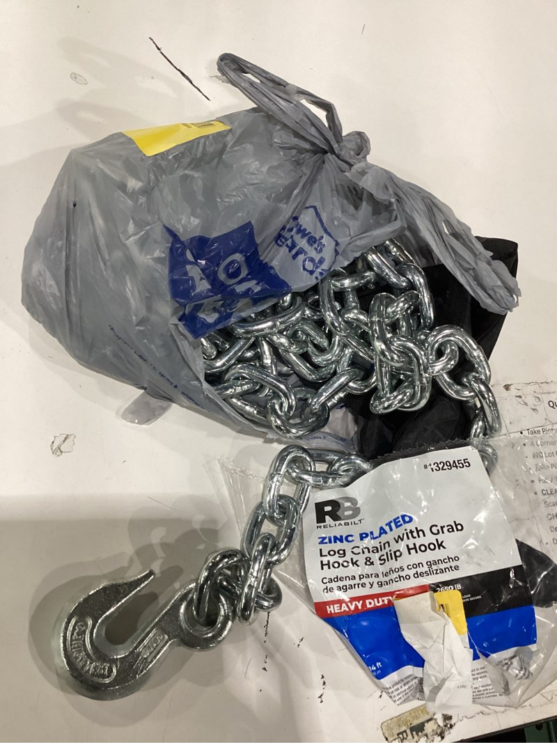 Reliabilt Zinc Plated Log Chain With Grab Hook & Slip Hook