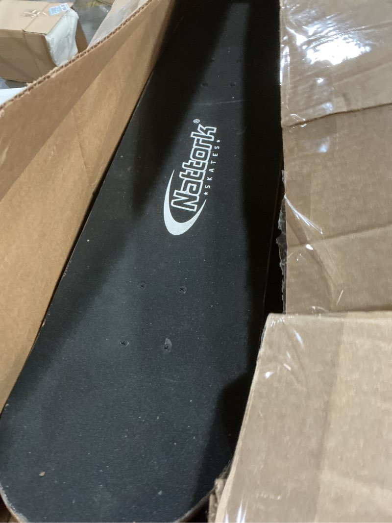 Condition photo showing As Is for Nattork 31 Inch Complete Skateboard, Standard Skateboards Gift for Beginners, Wood 9 Layer Canadian Maple Trick Skate Boards for Boys Girls Youth Teens Checkerboard