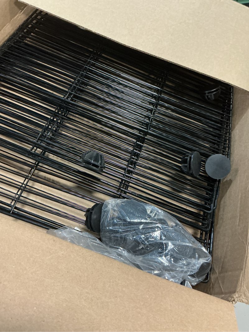 Condition photo showing As Is for DIY Small Animal Playpen, Pet Playpen, Guinea Pig Cages, Rabbit Playpen, Dog Puppy Playpen, Indoor Metal Wire Yard Fence, 15 X 12 Inch, 12 Panels, Black 12 Panels Black 15"X12"