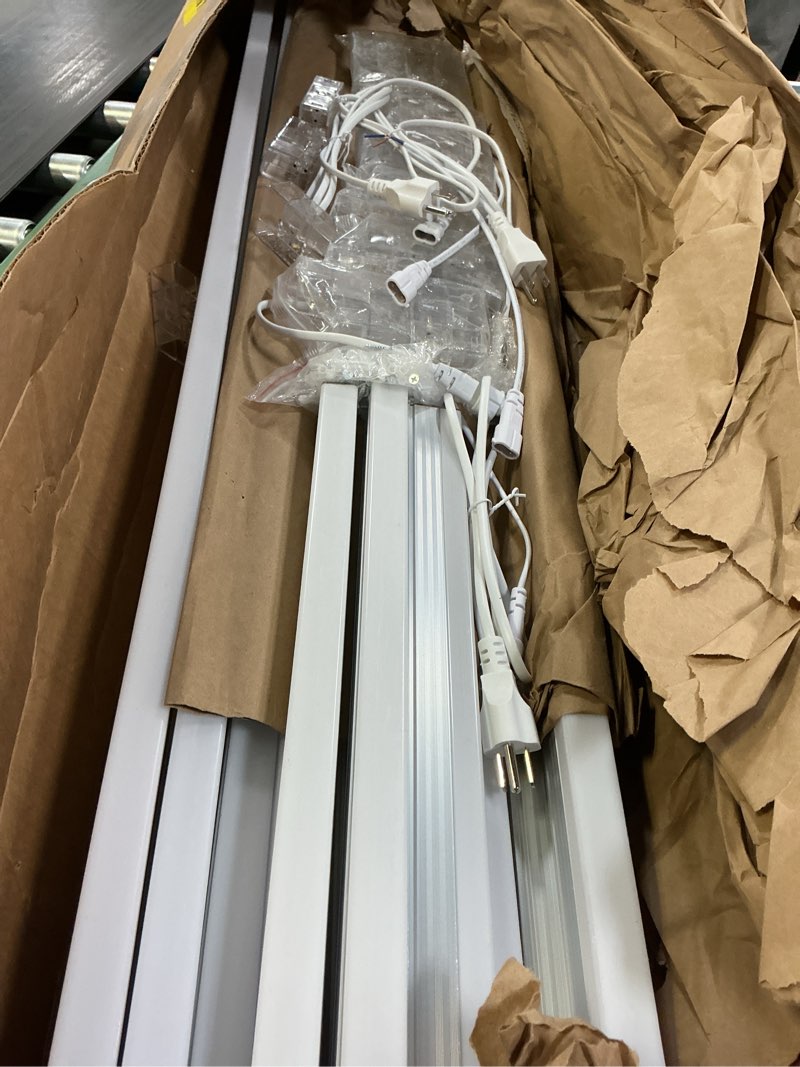 Condition photo showing Good Condition for TopTecSales Modern LED Garage Light Fixture - 6000K 508W 3 Rectangle LED Light Set for Garage/Car Sh