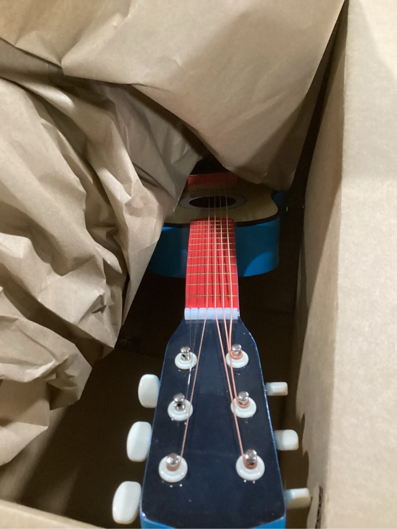 Condition photo showing Good Condition for Hape 26 Inch Kids Guitar Toy Musical Instrument - Beginner Wooden Kids Guitar, Musical Toys w/ 4 Tunable Strings Blue