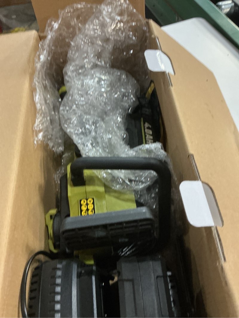 Condition photo showing As Is for SEYVUM Brushless 12 Inch Chainsaw Cordless, 20V Battery Chainsaw with 2 x 4.0Ah Batteries, 2 x Chains, Electric Chainsaws with Tool-free Chain Tension, Auto Oiling for Wood Cutting Trimming Branch
