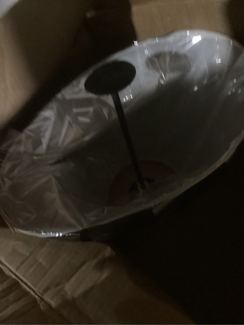 Condition photo showing New/Like New for aspen creative 33167, mushroom pleated traditional black spider lamp shade, 6-1/2" top x 15" bottom x 11" slant