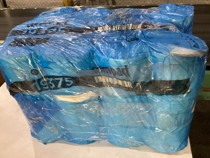 Condition photo showing As Is for georgia pacific compact toilet tissue: 36 count  white  4  x 4.5   coreless roll