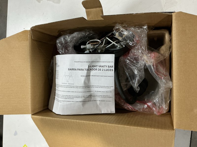 Project Source Wynfield 12.32-in 2 Light Matte Black Traditional Bathroom Vanity light