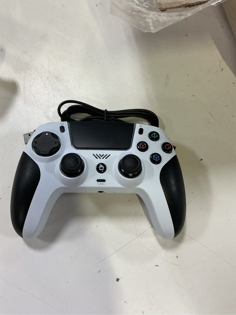 Condition photo showing Good Condition for wireless controller for ps5/pc/mac/ios/android/steam deck, with hall effect joystick&trigger/8 rgb lighting/turbo/dual vibration/programmable/headset jack/touchpad/1500 mah battery, white&black