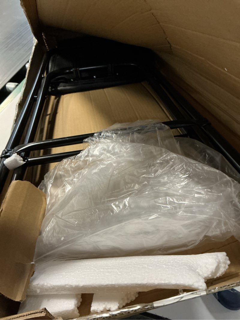 Condition photo showing Good Condition for thyle 1 pcs folding bar stool with backrest, tall foldable stool chair portable high folding bar chair counter height seat leather padded for kitchen island shop cafe dining room black (27.5 inch) 1 27.5 inch