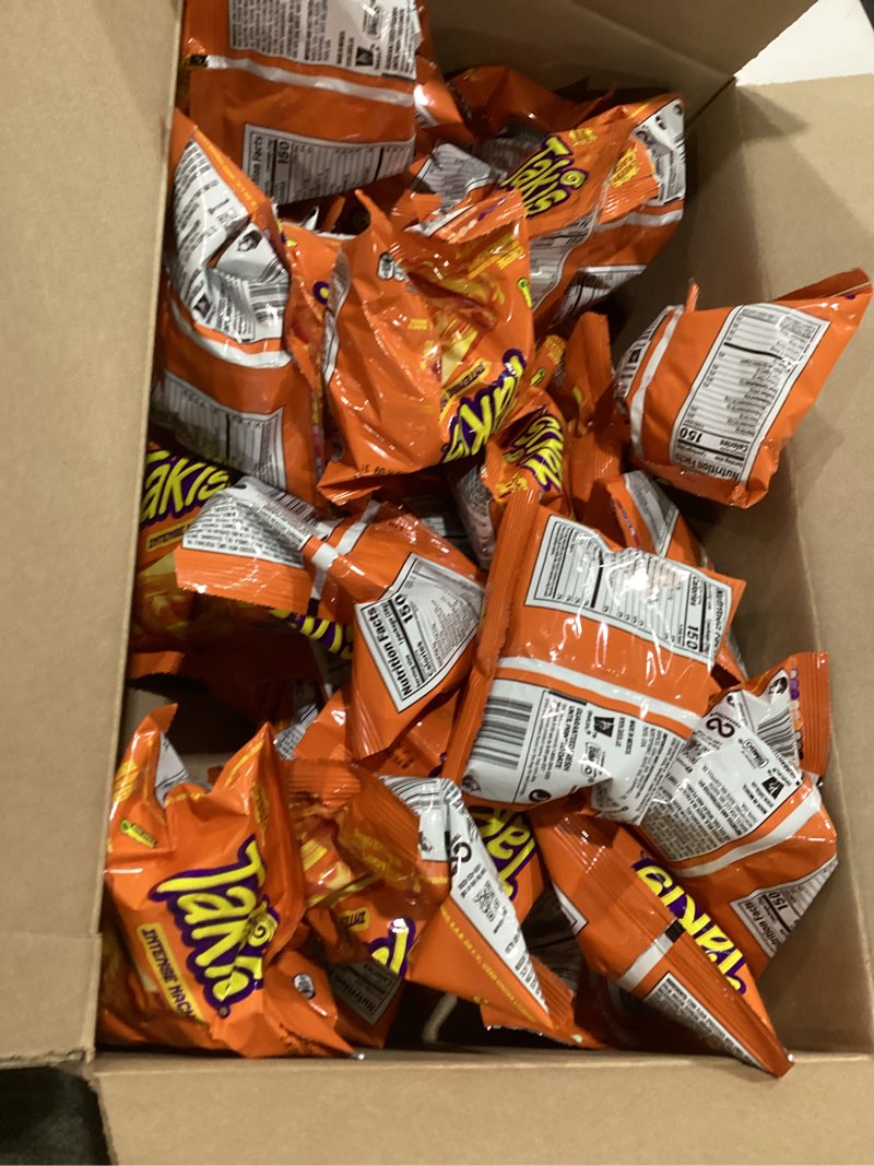Box of intense nacho takis 38 bags