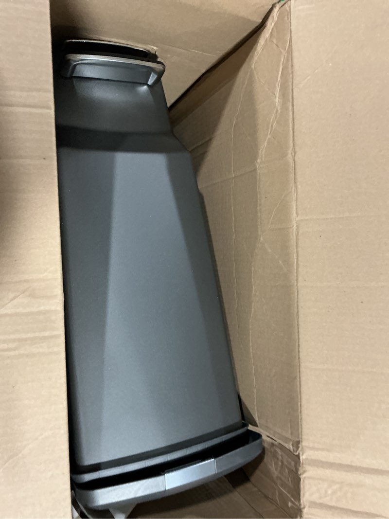 Condition photo showing Good Condition for simplehuman 40 liter / 10.6 gallon slim kitchen step trash can with secure slide lock, grey plastic gray