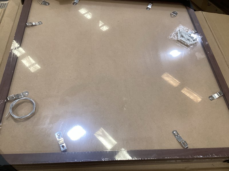Condition photo showing Good Condition for 20x20 picture frame 3 pack - brown poster frame display pictures 16x16 with mat or 20 x 20 without mat for wall hanging horizontal and vertical brown 20x20(3pk)