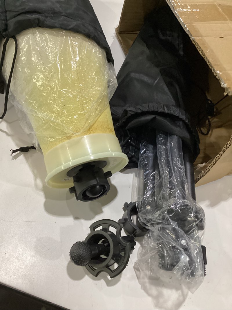 Condition photo showing As Is for wig stand with head 50 inches, wig head stand with 22 inches mannequin head, height adjustable metal tripod wig stand, manikin head set for wigs display making hair weave and styling